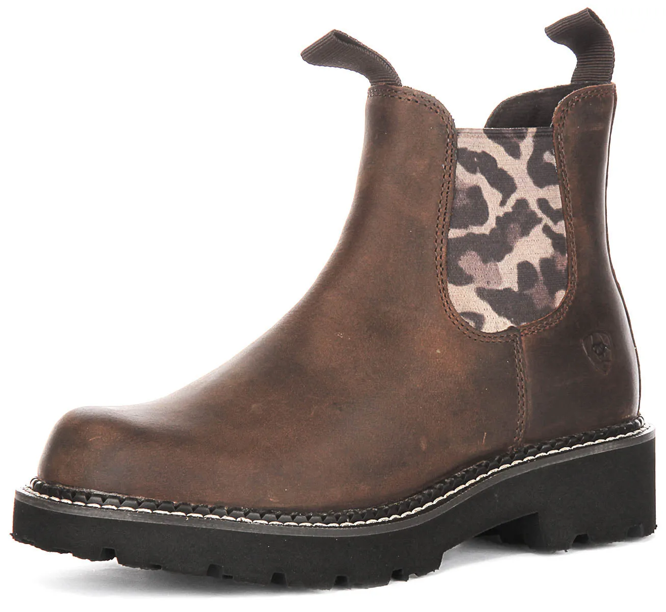 Ariat Fatbaby Chelsea In Tan Leopard For Women