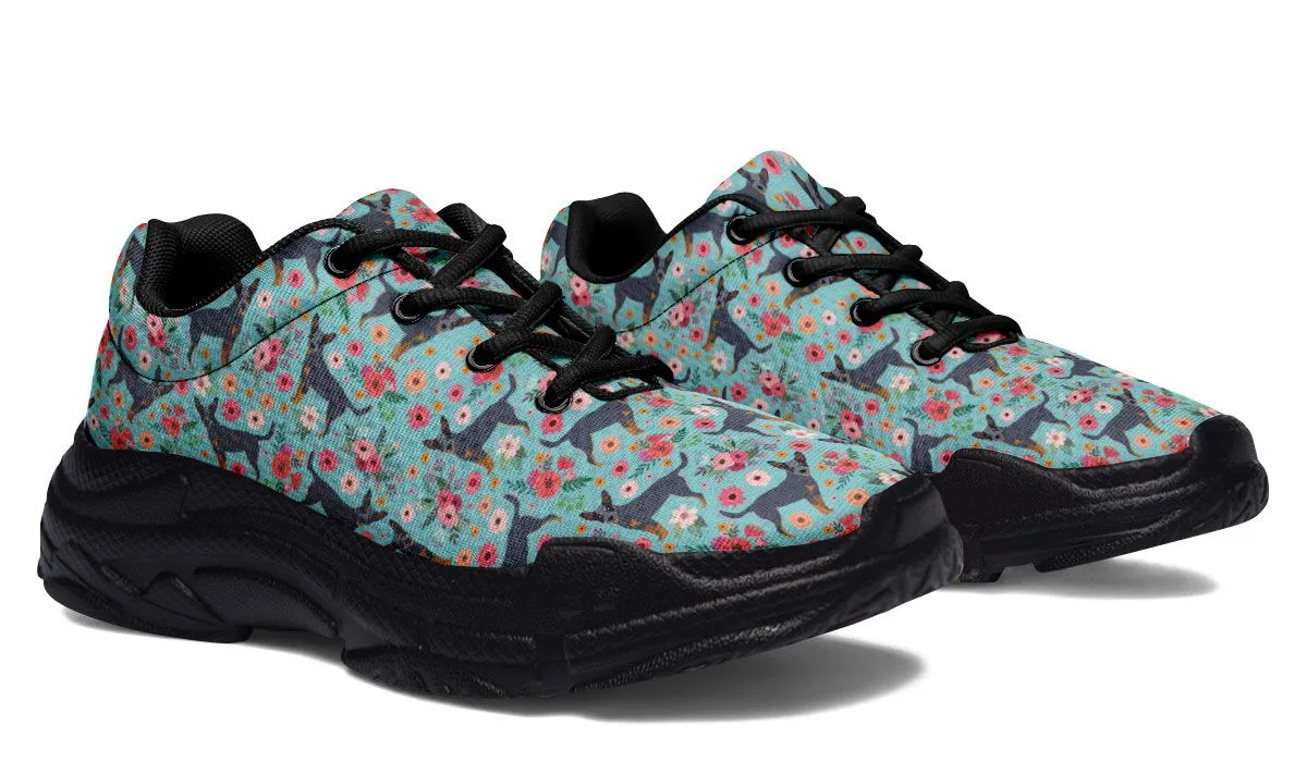 Australian Cattle Dog Flower Chunky Sneakers