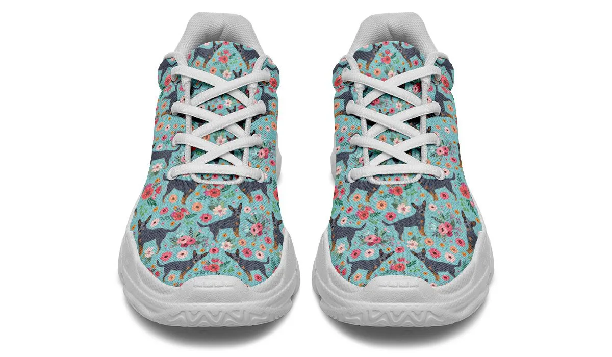 Australian Cattle Dog Flower Chunky Sneakers