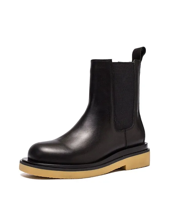 Autumn Winter British Style Chelsea Boots Black