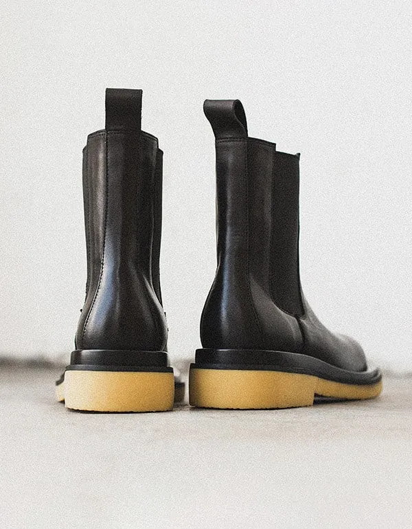 Autumn Winter British Style Chelsea Boots Black