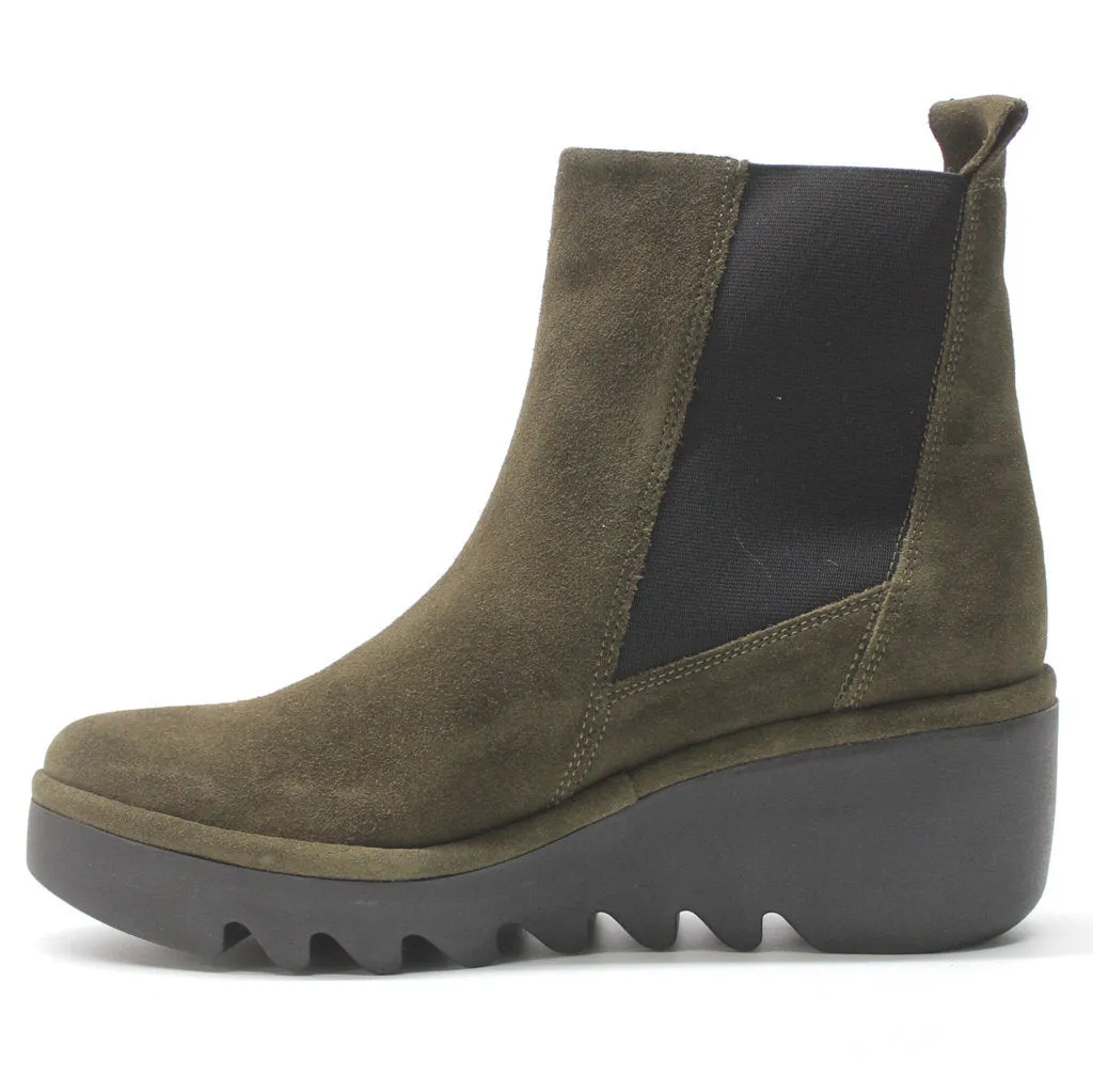 BAGU233FLY Suede Women's Chelsea Wedge Boots