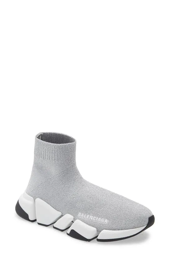 Balenciaga Grey Sock Speed Sneakers