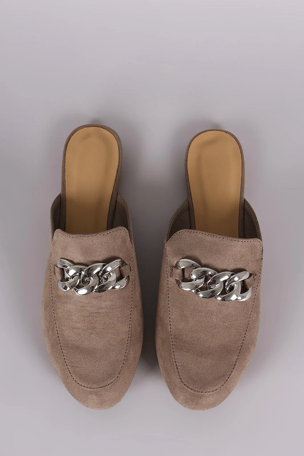 Bamboo Chain Accent Slip On Mule