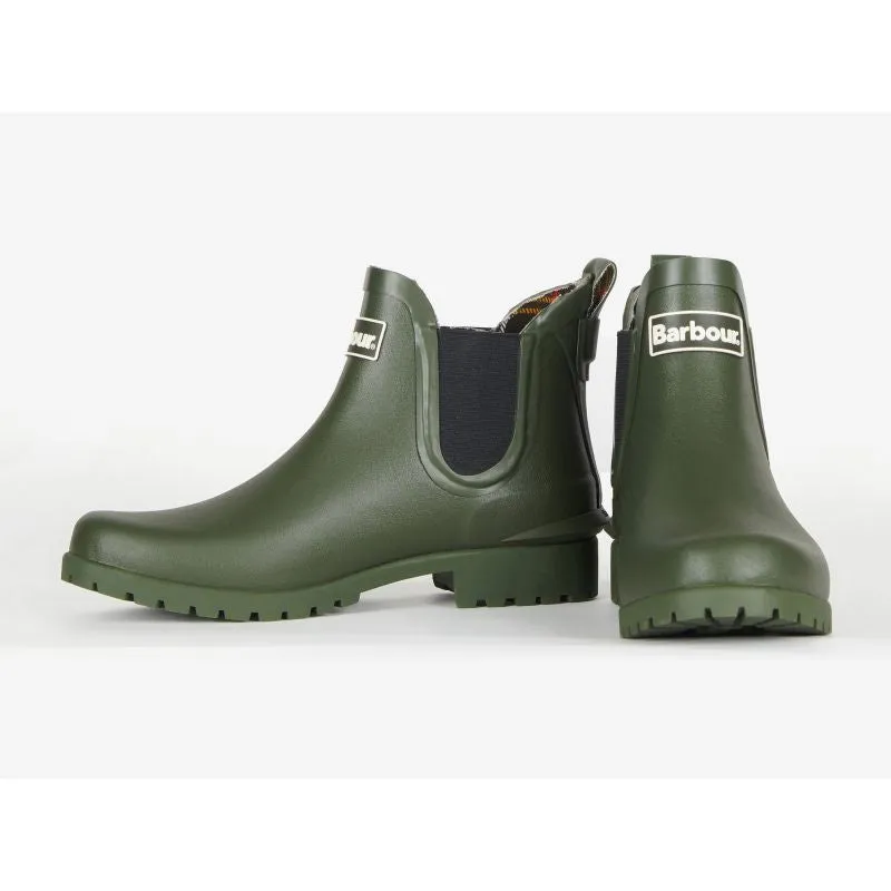 Barbour Wilton Ladies Wellington Chelsea Boot - Olive