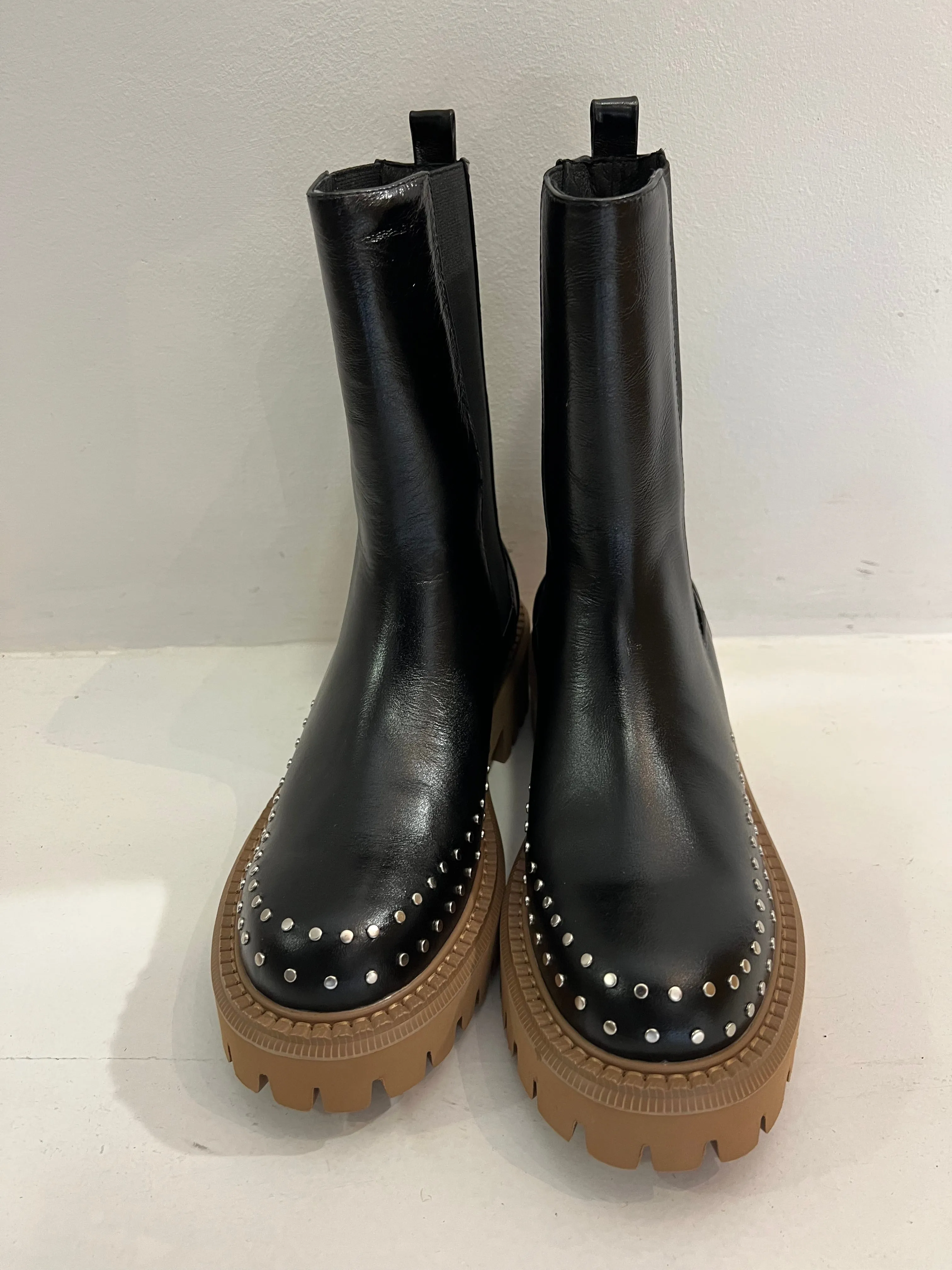 Bibi Lou Black Stud Chelsea Boot