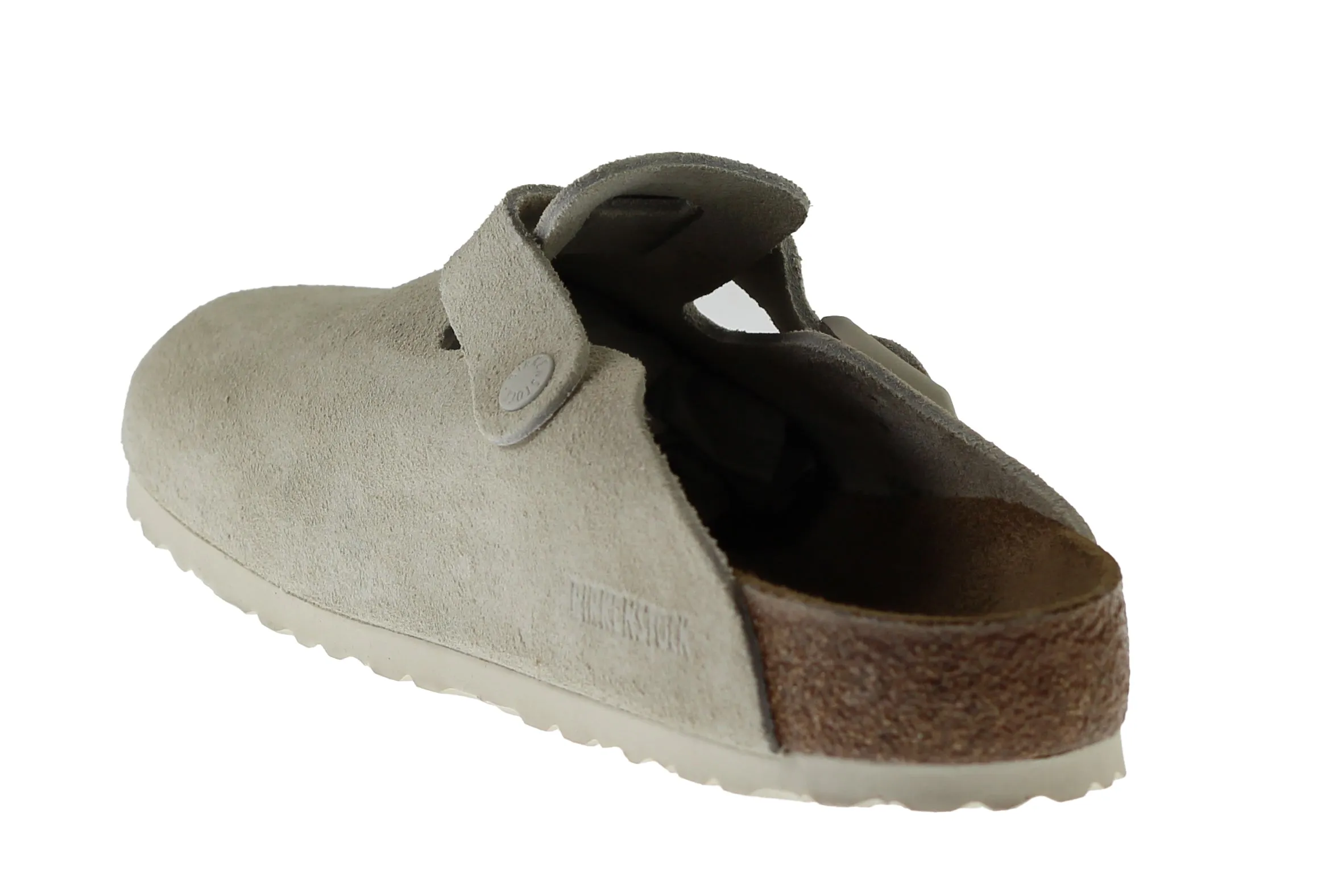 Birkenstock Mens Boston Suede Leather Antique White