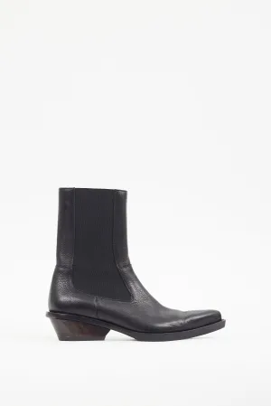 Black & Brown Leather Chelsea Boot