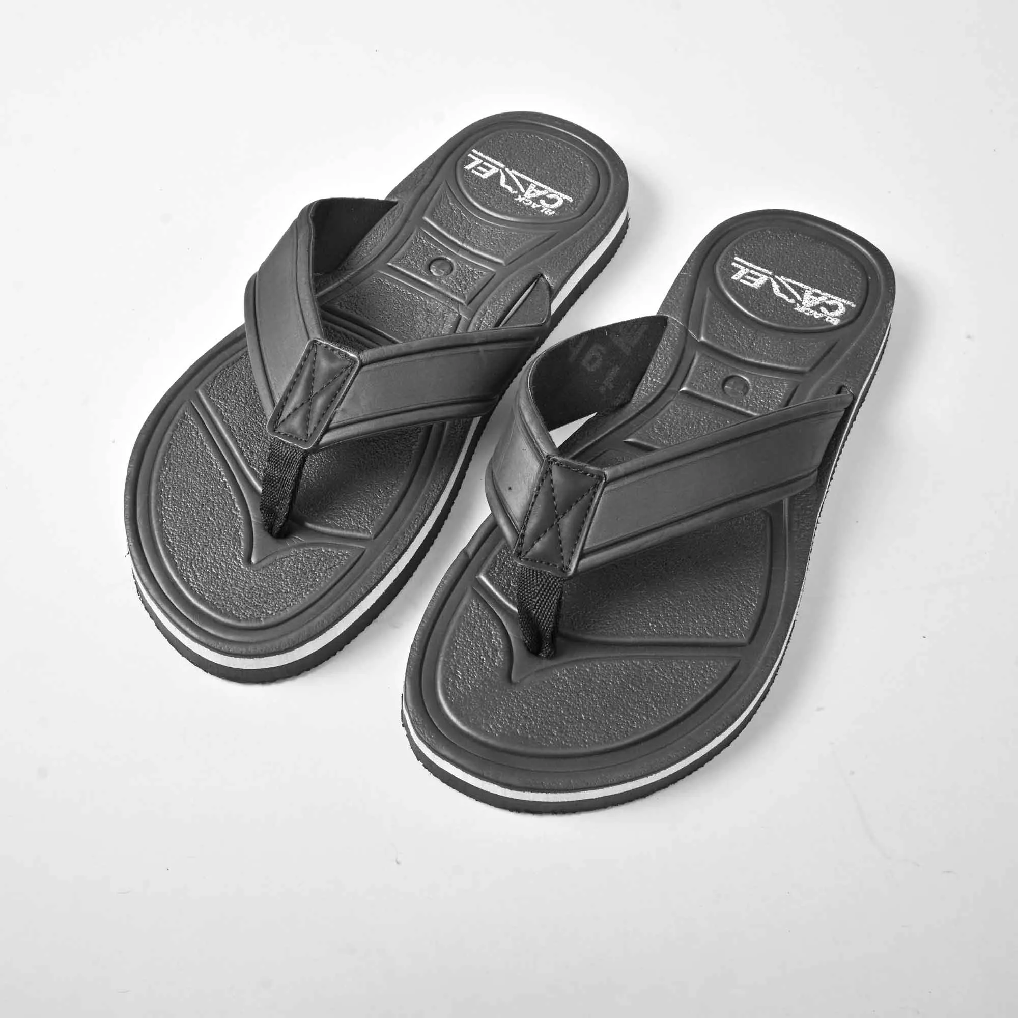 Black Camel Men's Extra Soft Strider Flip Flops Slippers