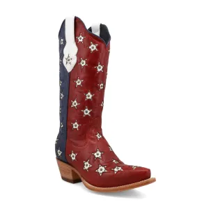 Black Star Women's Marfa Red White & Blue Western Boots WBSN026