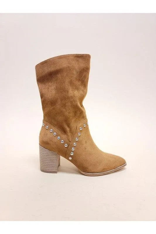 BRIGITTA Studded Booties, 3 Colors