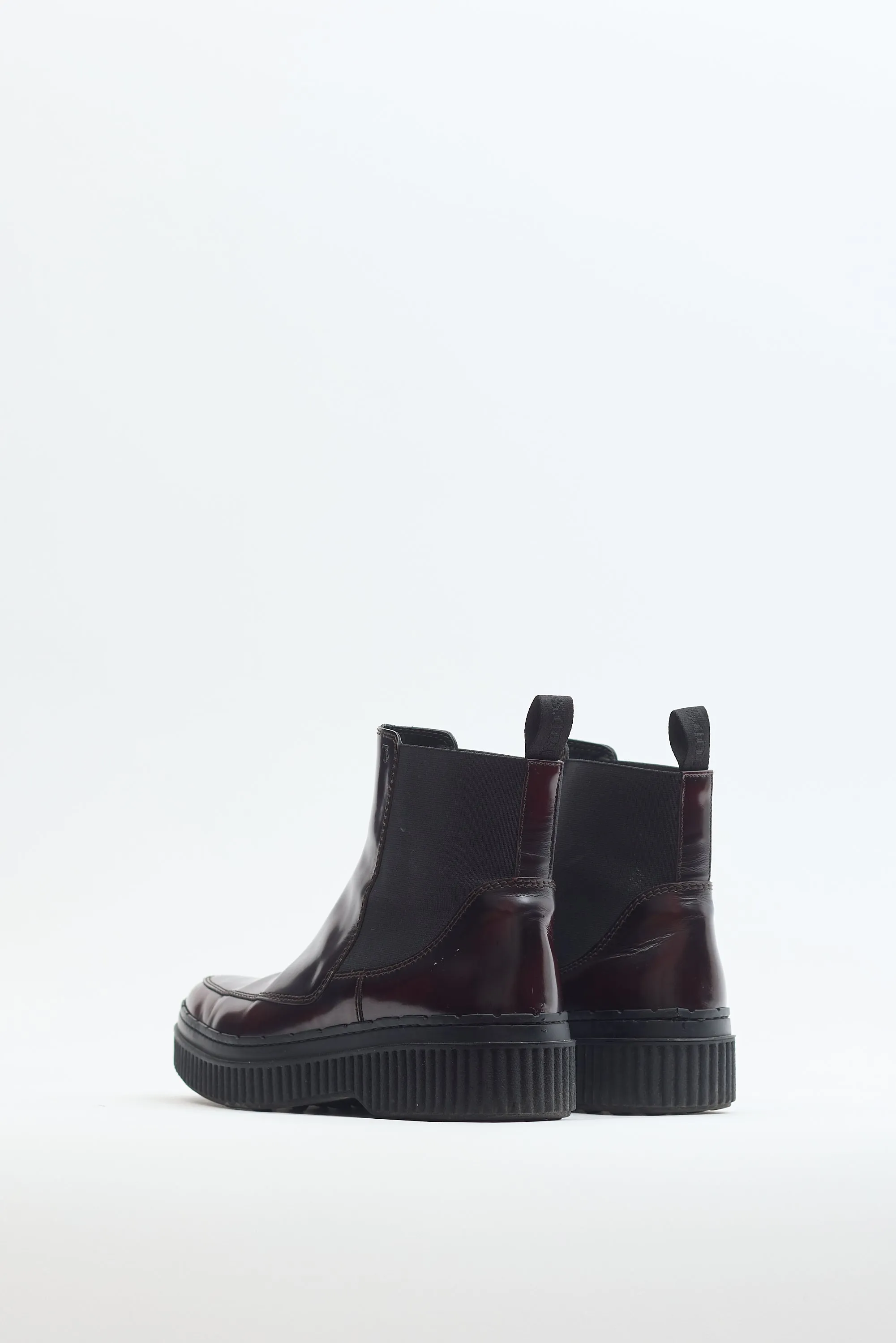 Burgundy Leather Chelsea Ankle Boot