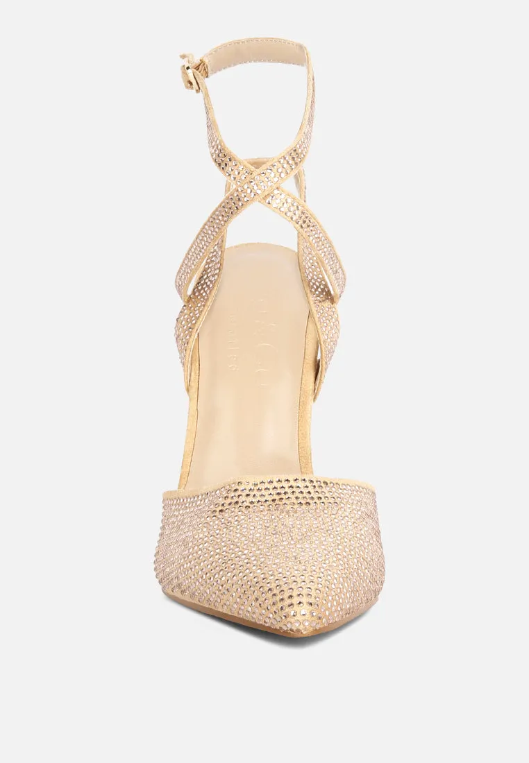 Charmer Diamante Studded High Heeled Sandal