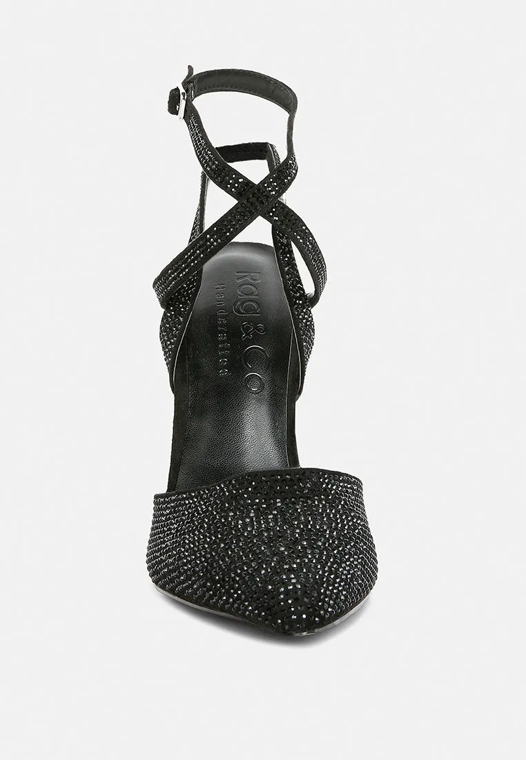 Charmer Diamante Studded High Heeled Sandal