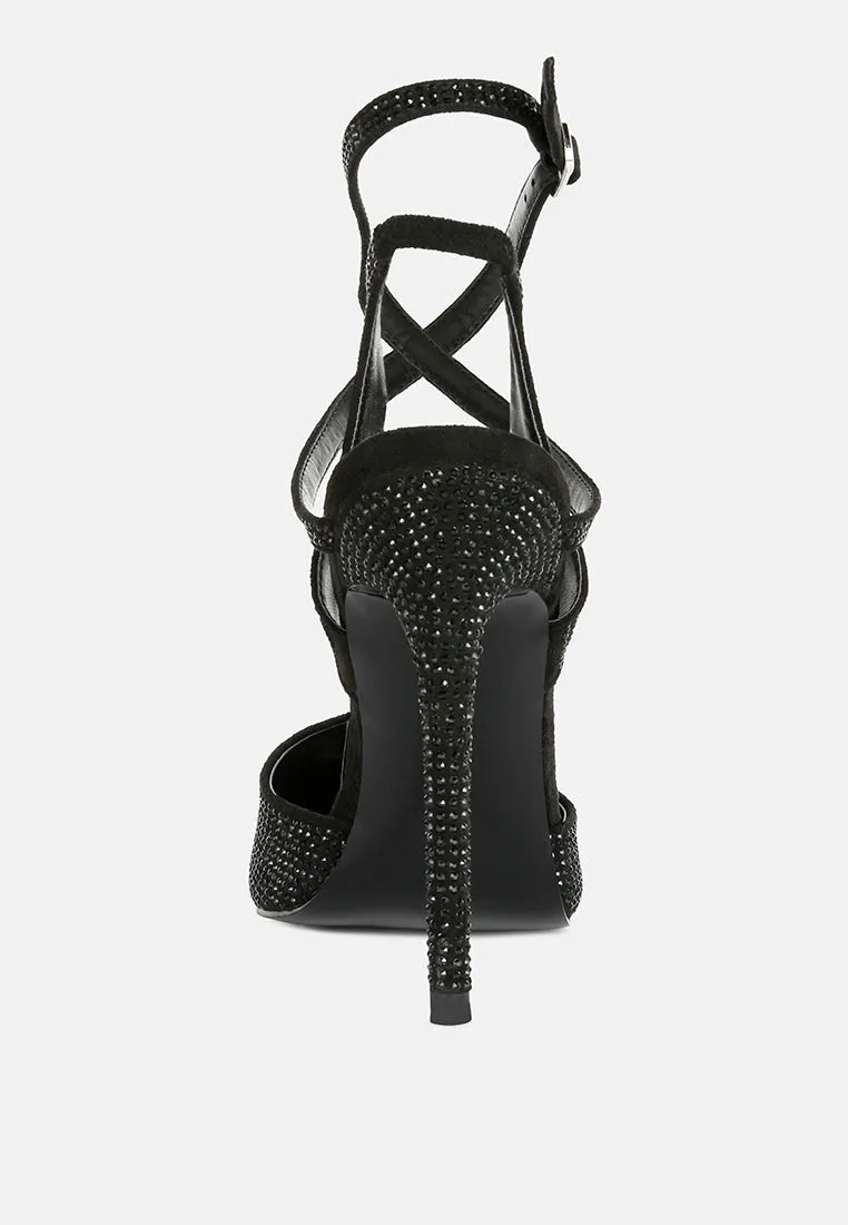 Charmer Diamante Studded High Heeled Sandal