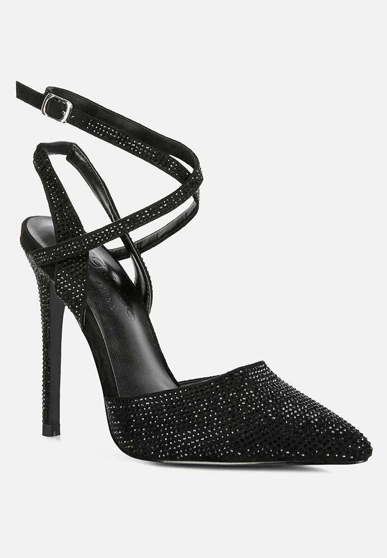 Charmer Diamante Studded High Heeled Sandal