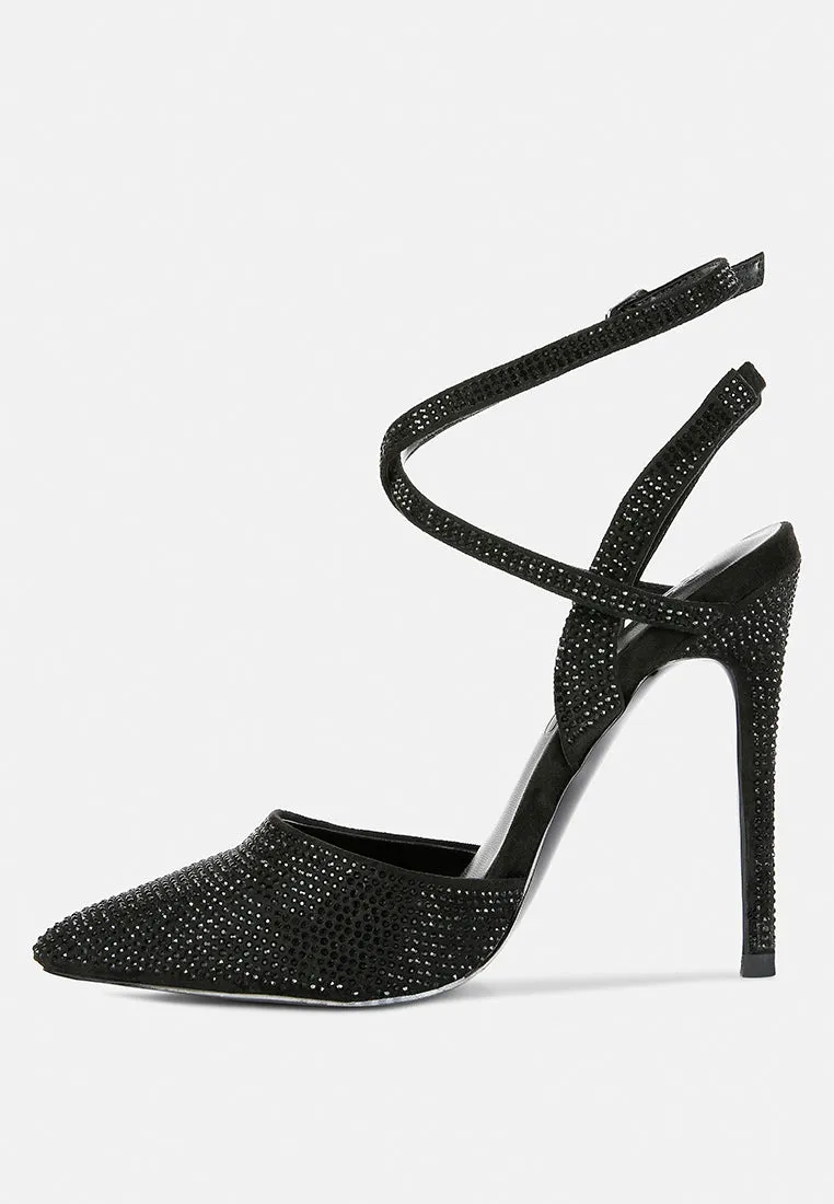 Charmer Diamante Studded High Heeled Sandal