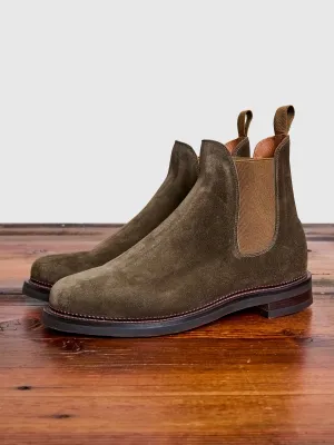 Chelsea Boot 2030 in Dark Olive Janus Calf Suede