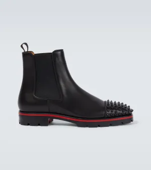 Christian Louboutin melon studded leather Chelsea boots, black