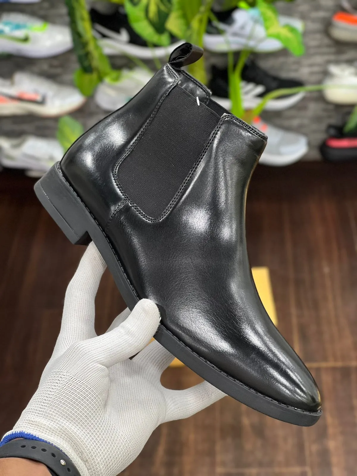 Classy Leather High Ankle-Length Chelsea Boots-JonasParamount