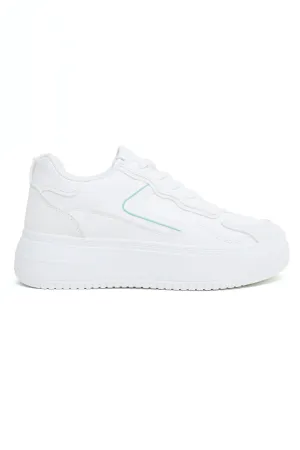 CONTRAST TRAINERS-WHITE