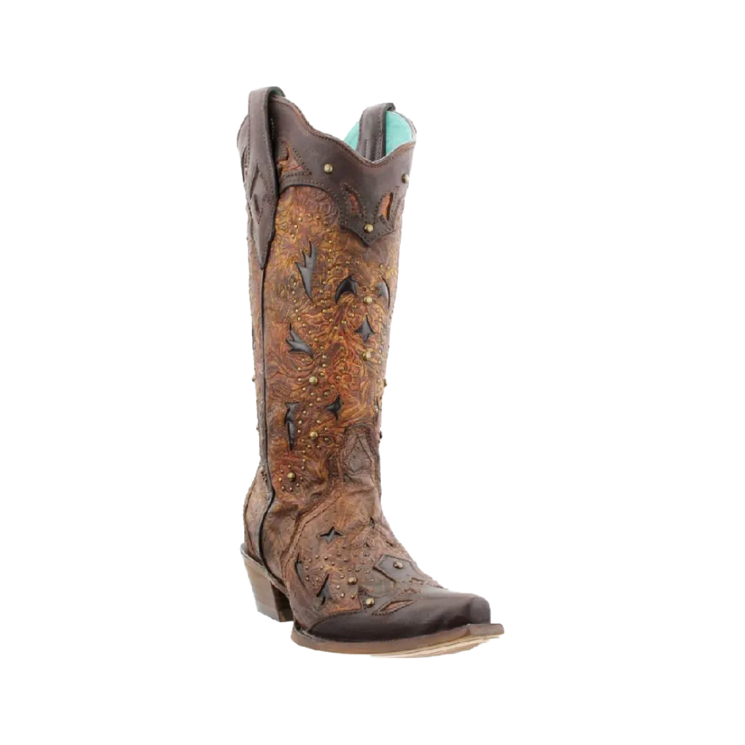 Corral Women's Studded Embossed Western Boots