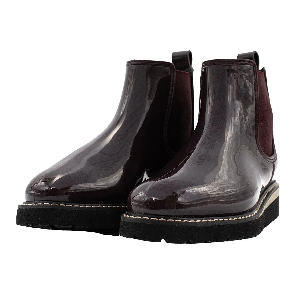 Cougar Firenze Gloss Ankle Boots Patent Leather Burgundy Colour For Women