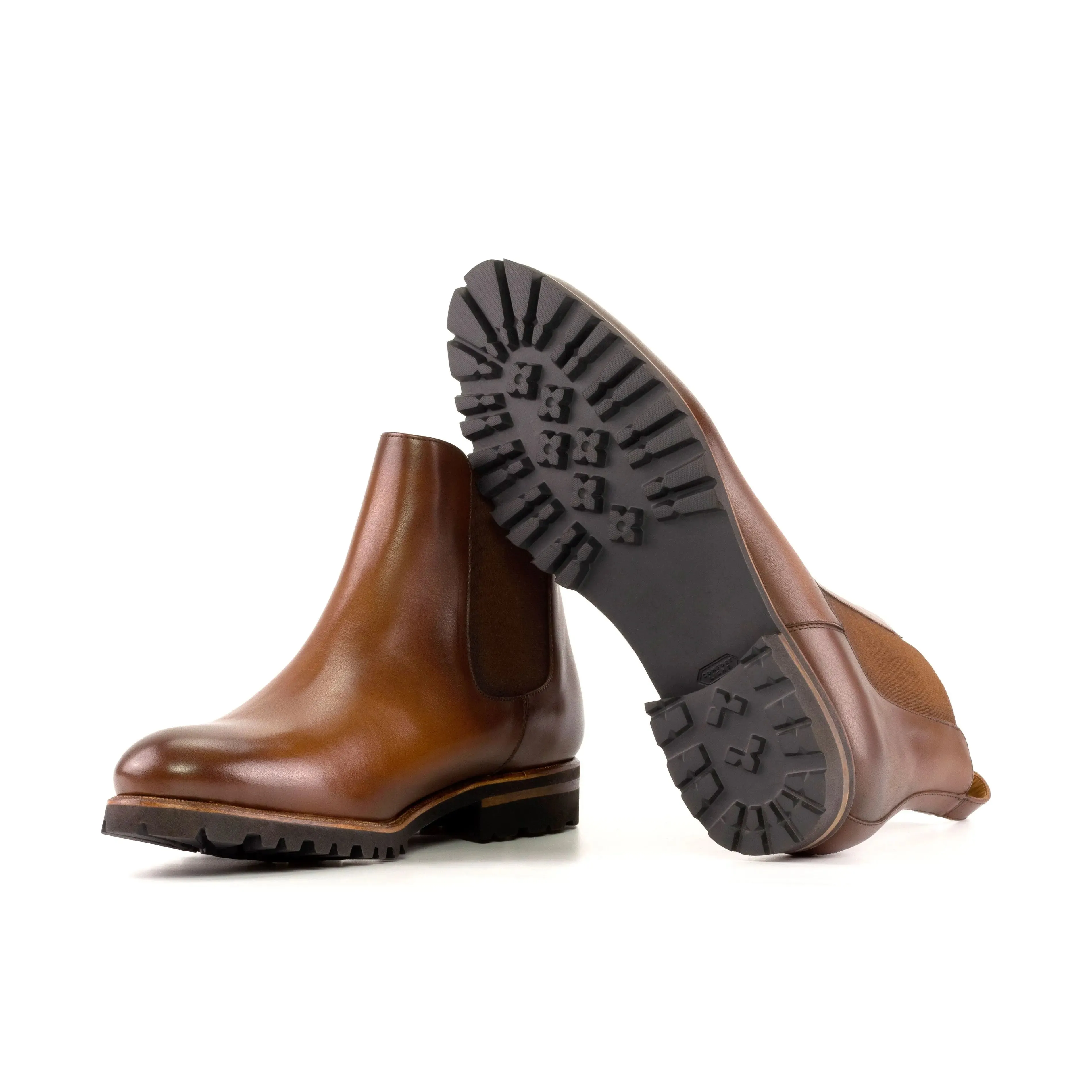 DapperFam Monza in Med Brown Men's Italian Leather Chelsea Boot