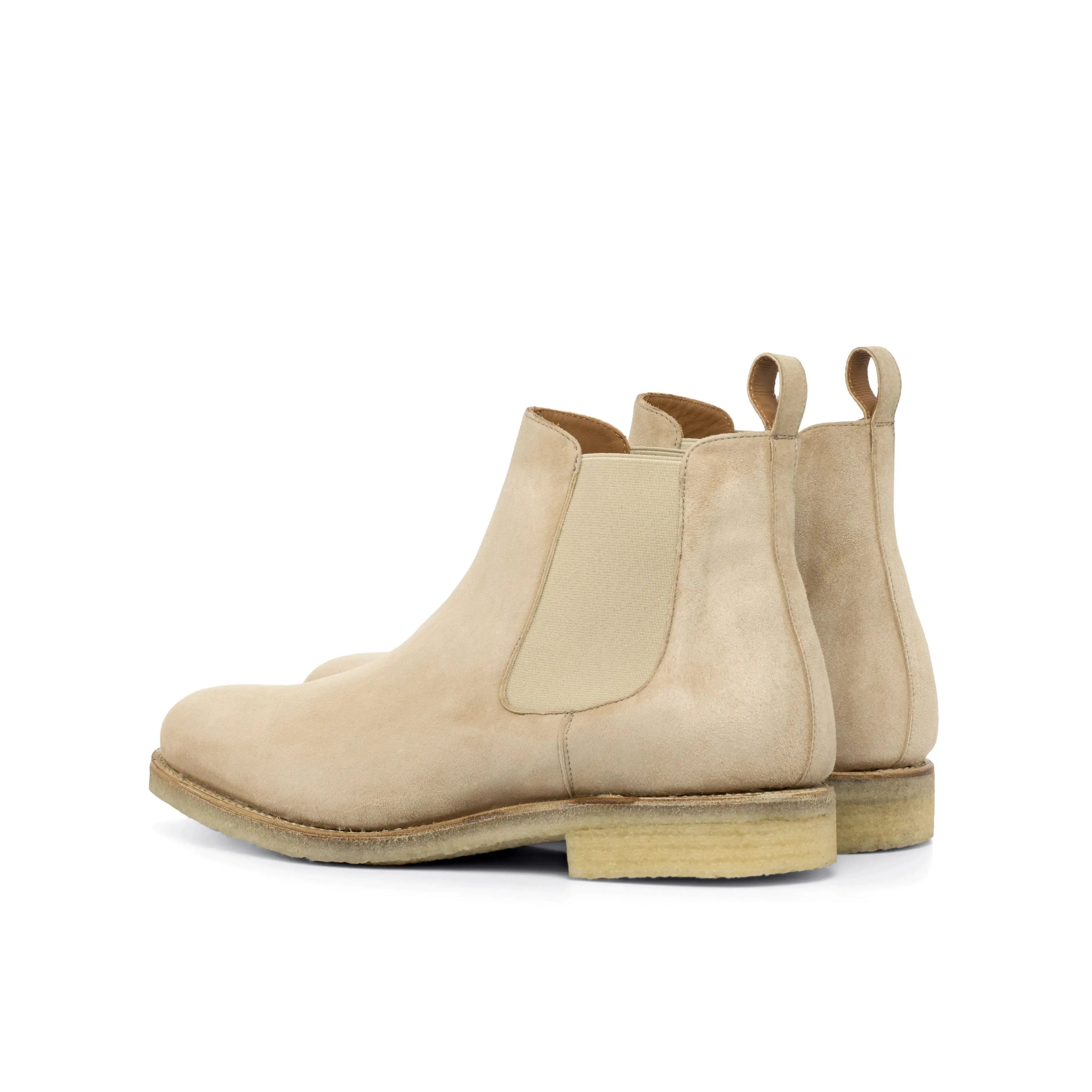 DapperFam Monza in Taupe Men's Italian Suede Chelsea Boot