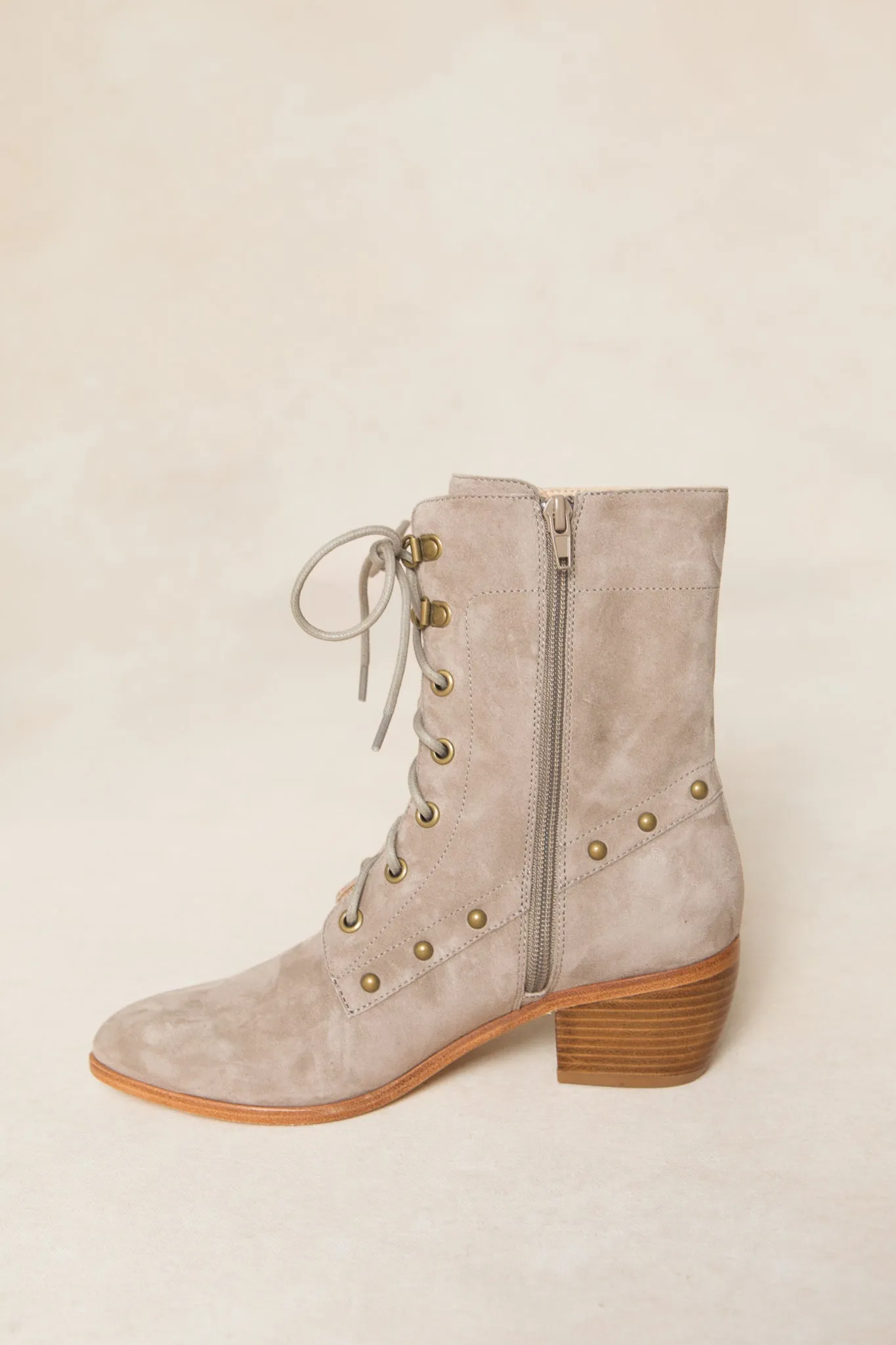 Darcy Lace Up Studded Boot