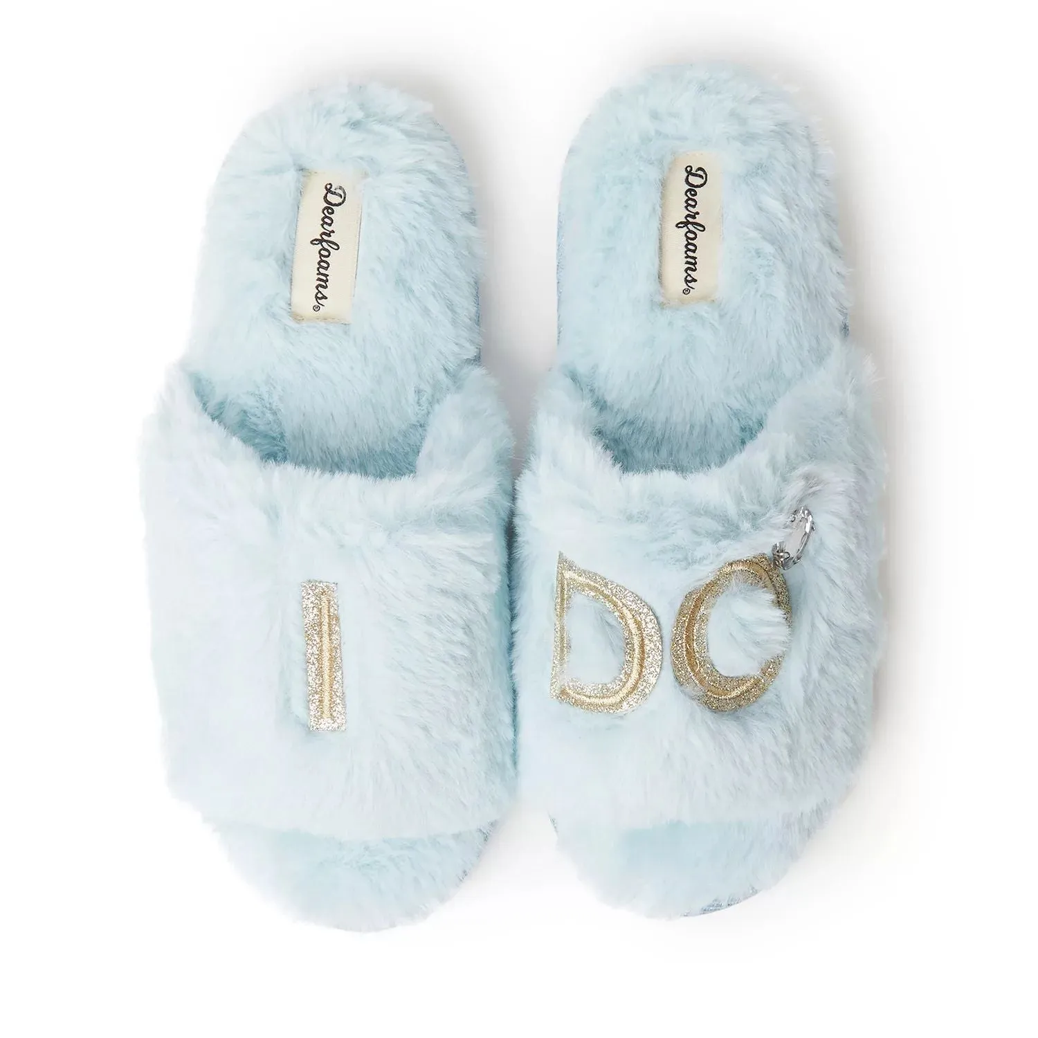 Dearfoams "I Do" Dearfoams Women's Faux Fur Wedding Slippers