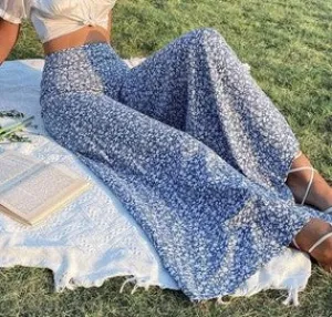 Ditsy Floral High Waist Boho Pants