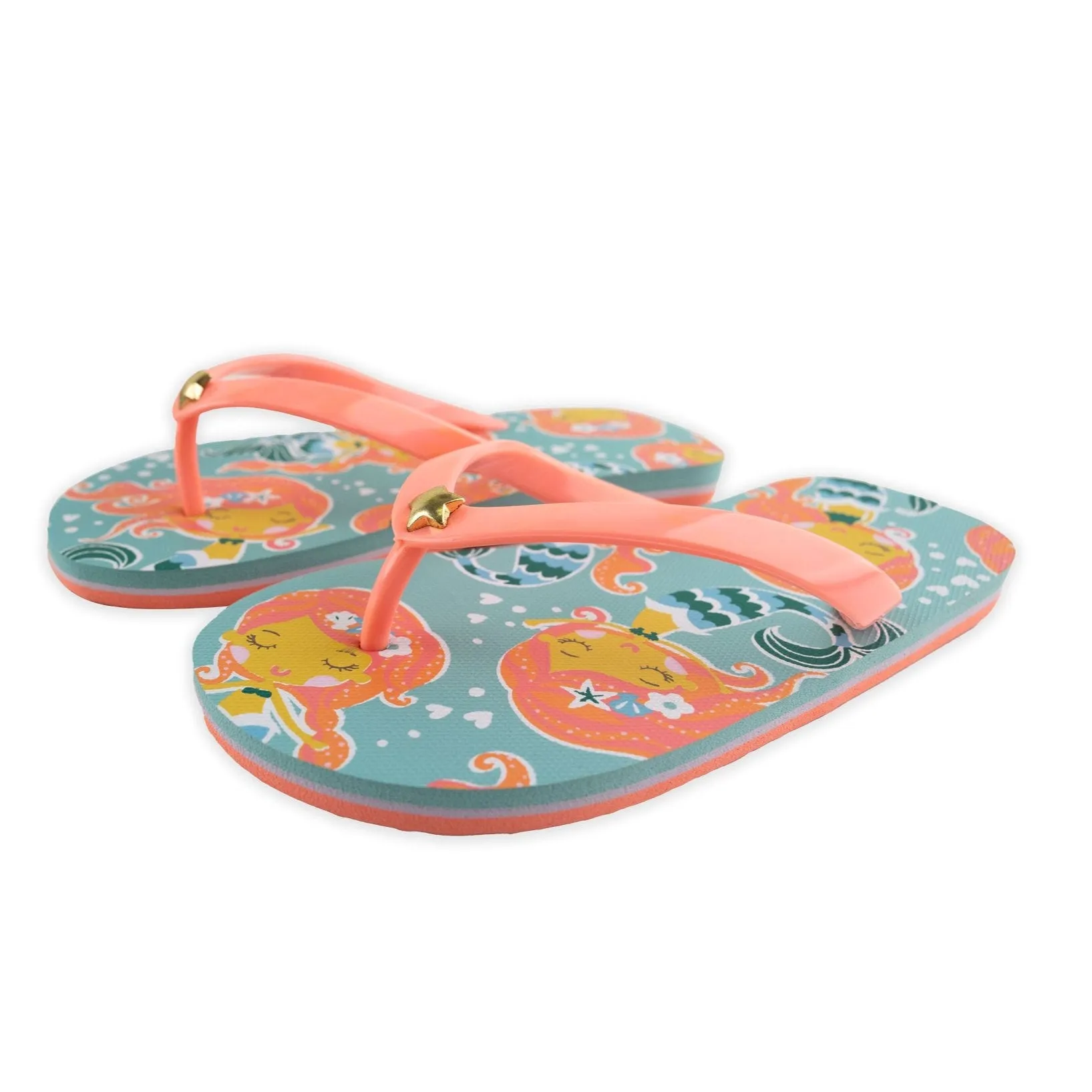 Earth Nymph Girls "Under the Sea Mermaid" Flip Flops