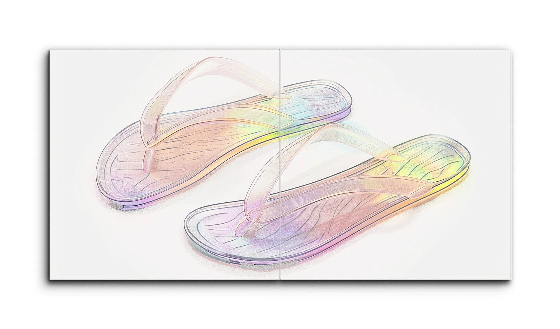 Ethereal Pastel Flip-Flops Art