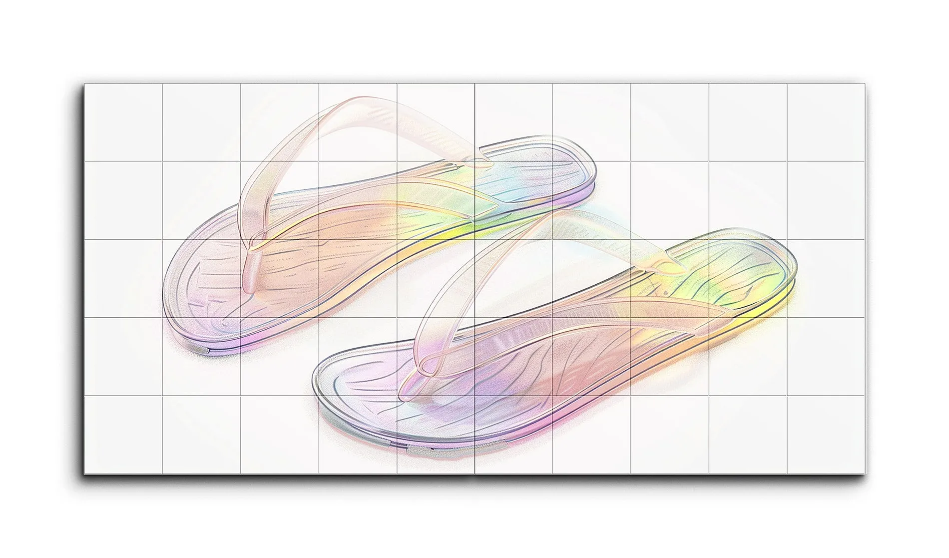 Ethereal Pastel Flip-Flops Art