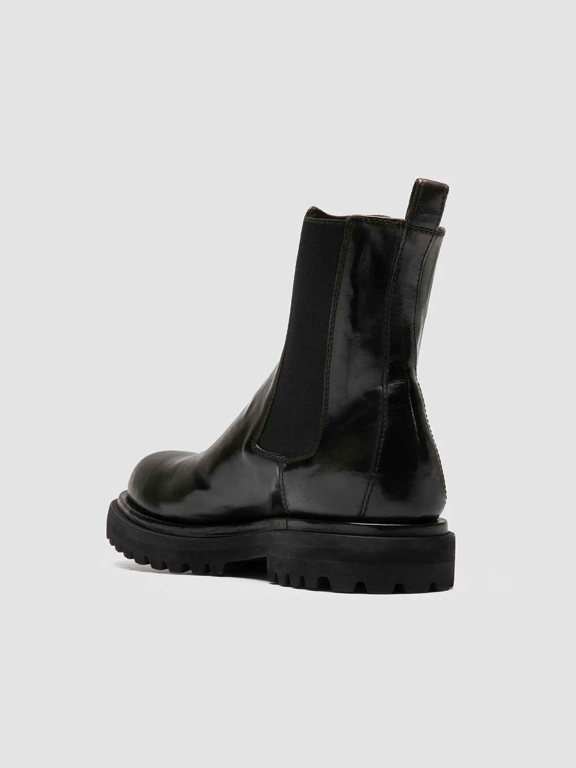 EVENTUAL DD 103 - Green Leather Chelsea Boots