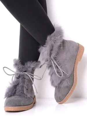 Faux Fur Chelsea Boots