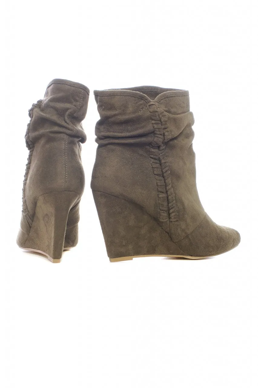 Faux Suede Wedges