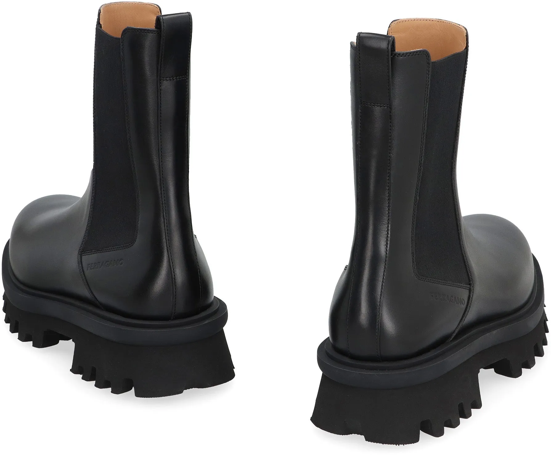 Ferragamo Men's Black Chelsea Boots for Fall/Winter 2024