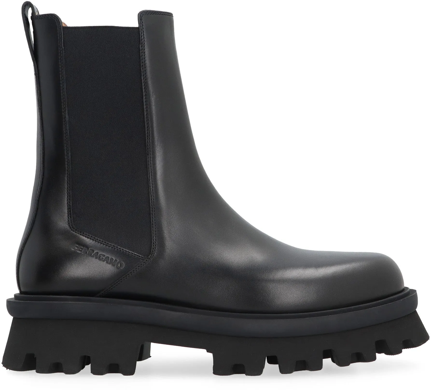 Ferragamo Men's Black Chelsea Boots for Fall/Winter 2024