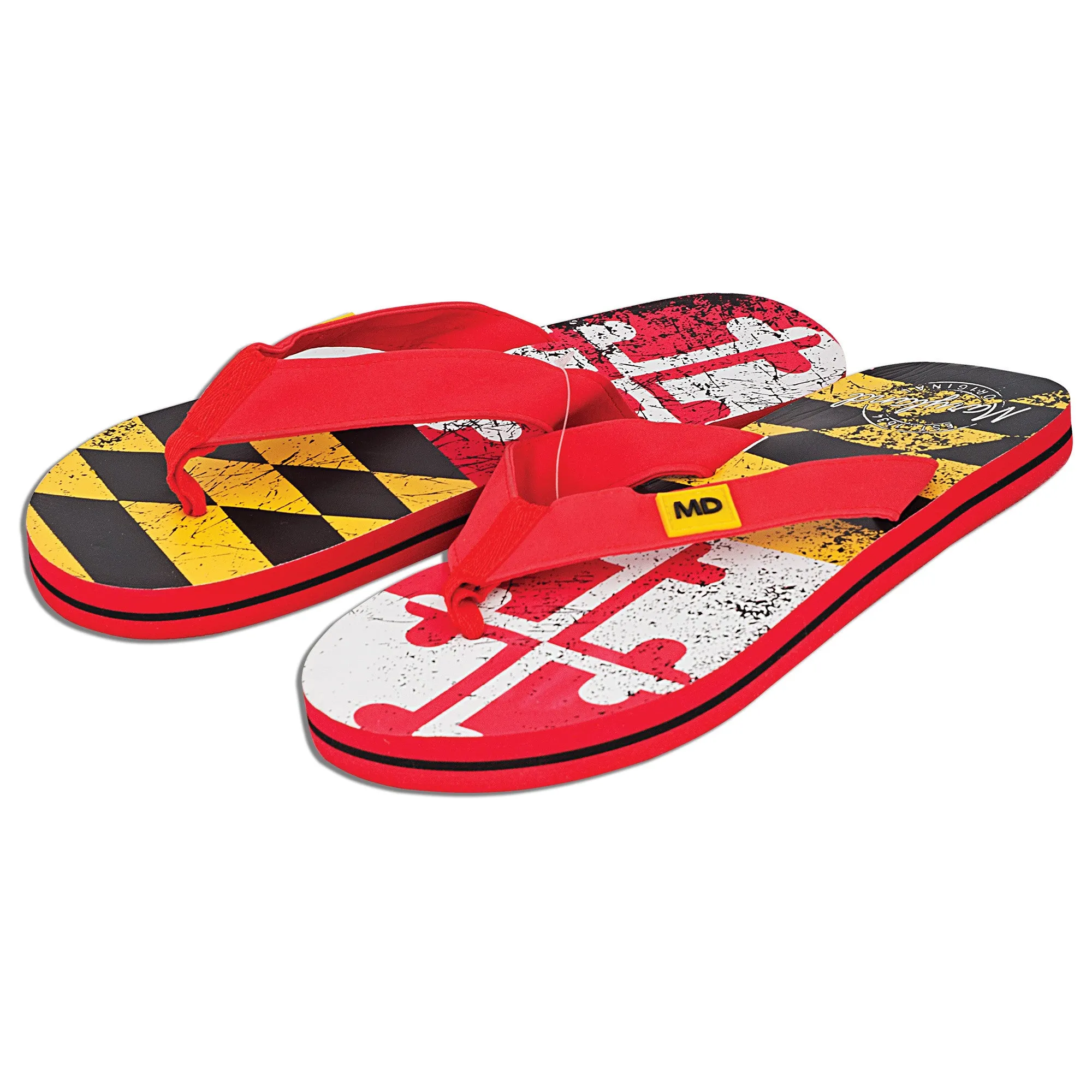 FFMD3B Men's Flip Flops - Maryland Flag