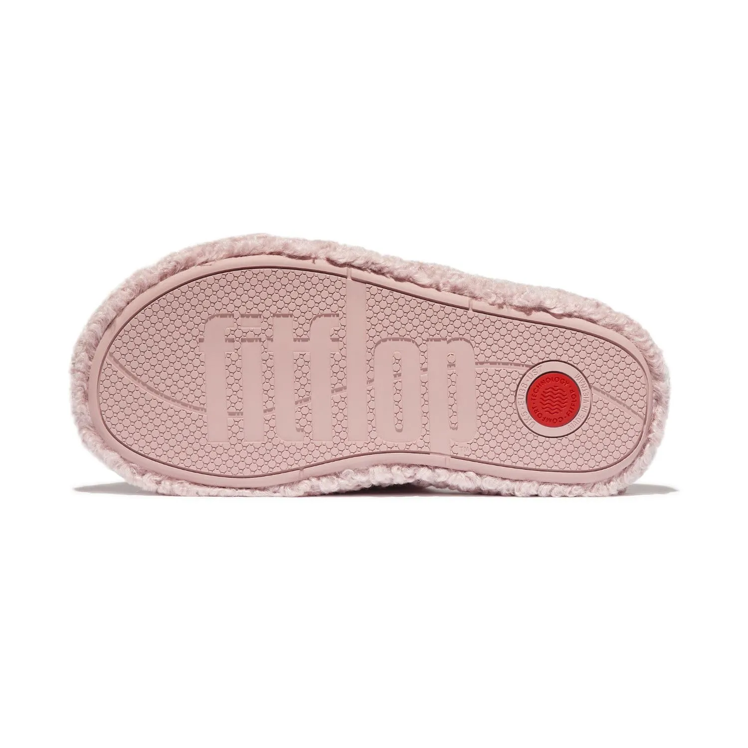 FitFlop Women's Iqushion D-Luxe Padded Teddy Mules, Dusky Pink