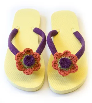 Flower Flip Flops Pattern (Crochet)