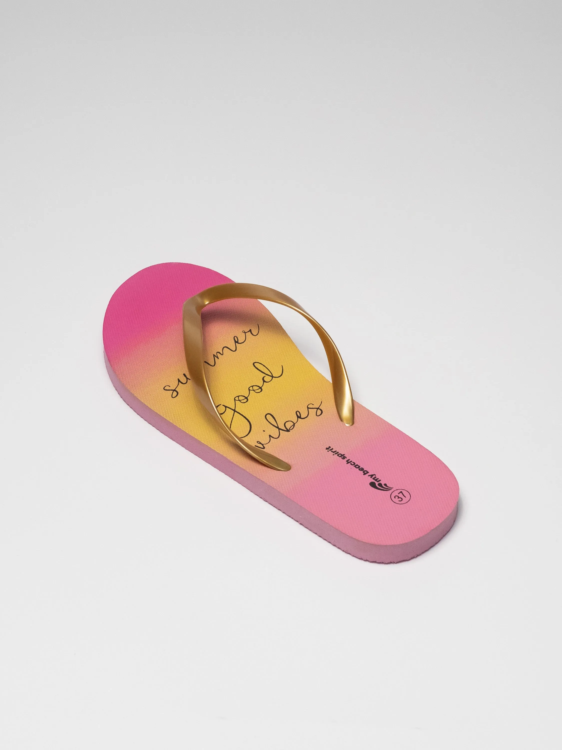 Fluo message beach slipper