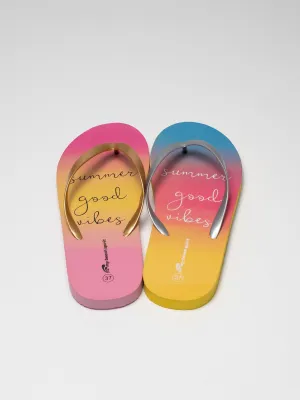 Fluo message beach slipper