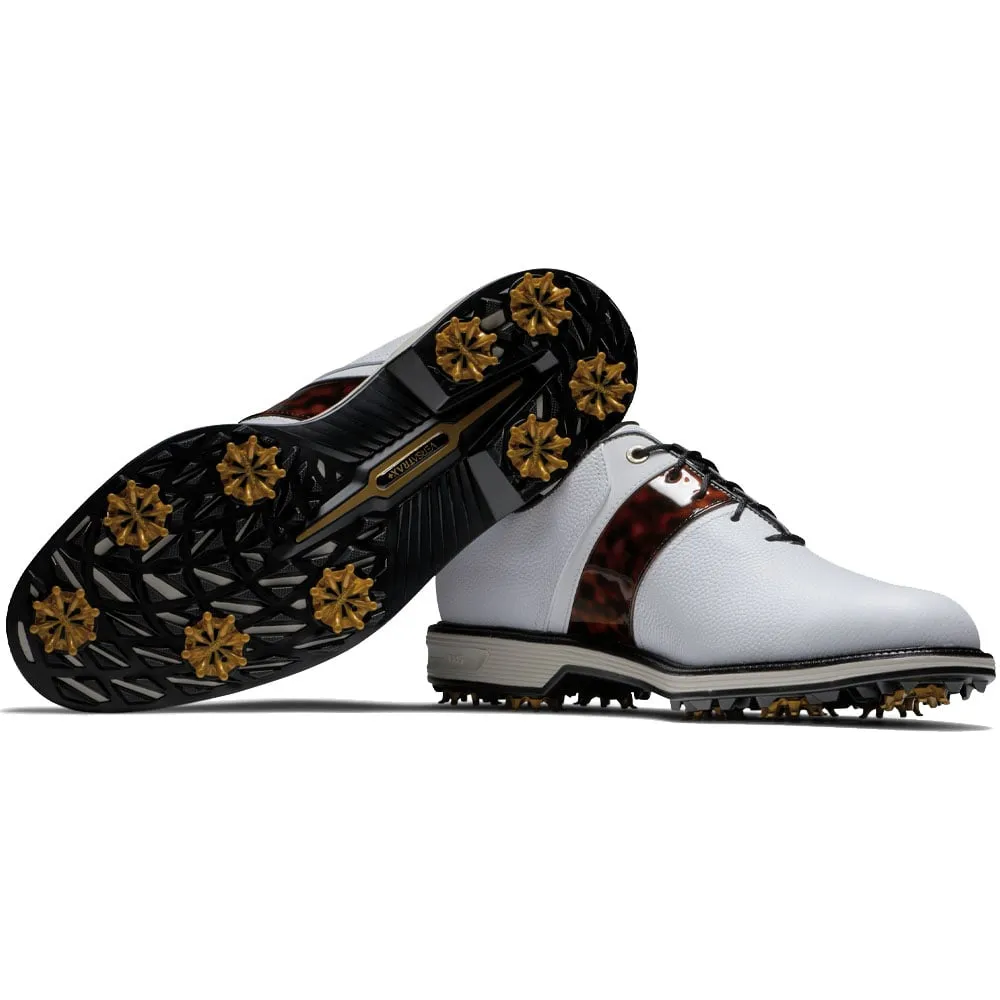 FootJoy Premiere Series Limited Edition Garrett Leight Spiked Shoes - White/Tortoise Packard