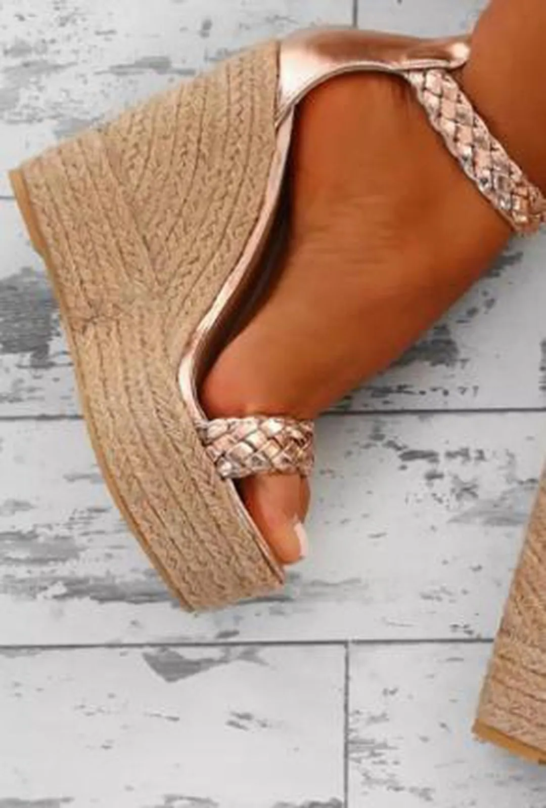 GABE - BRAIDED WEDGE SANDAL