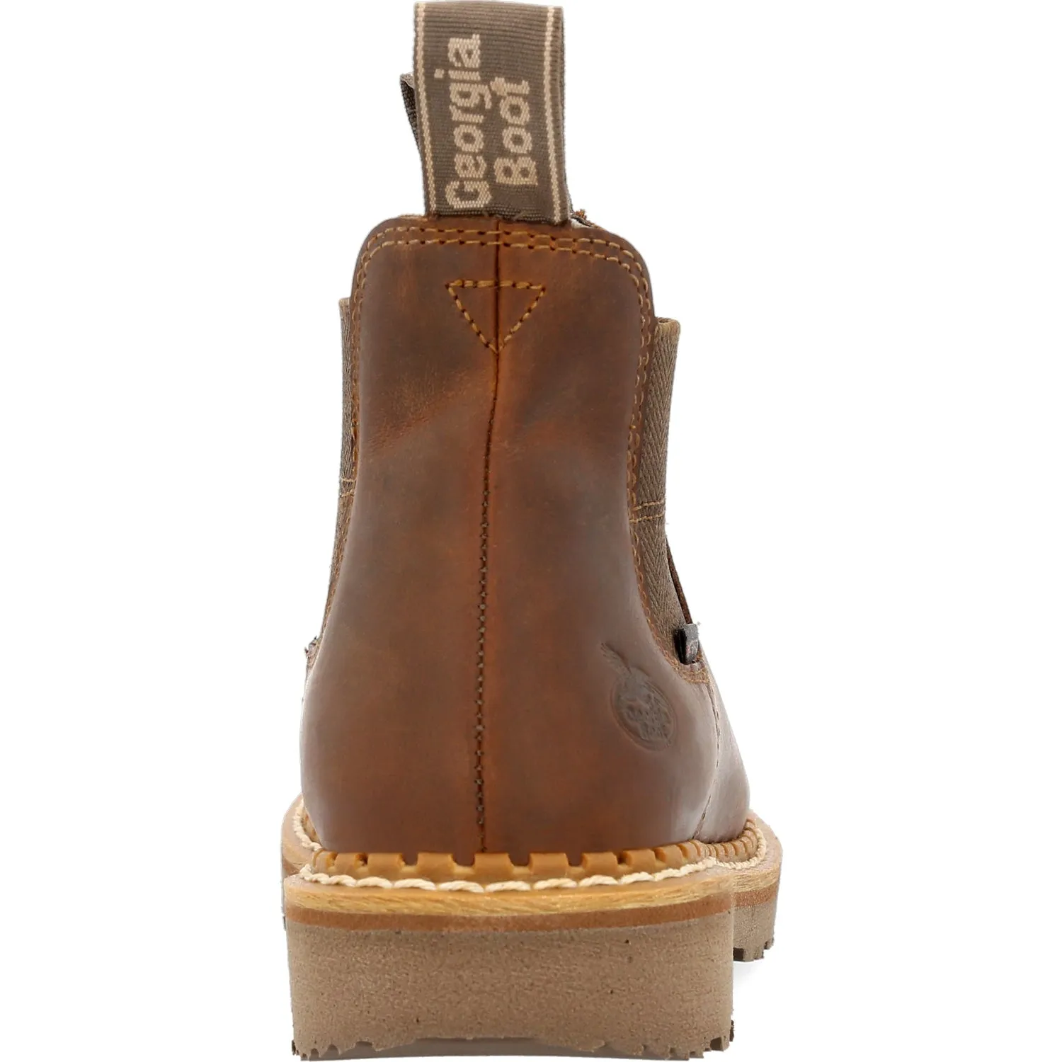 Georgia Womens Giant Revamp Brown Leather Chelsea Boots