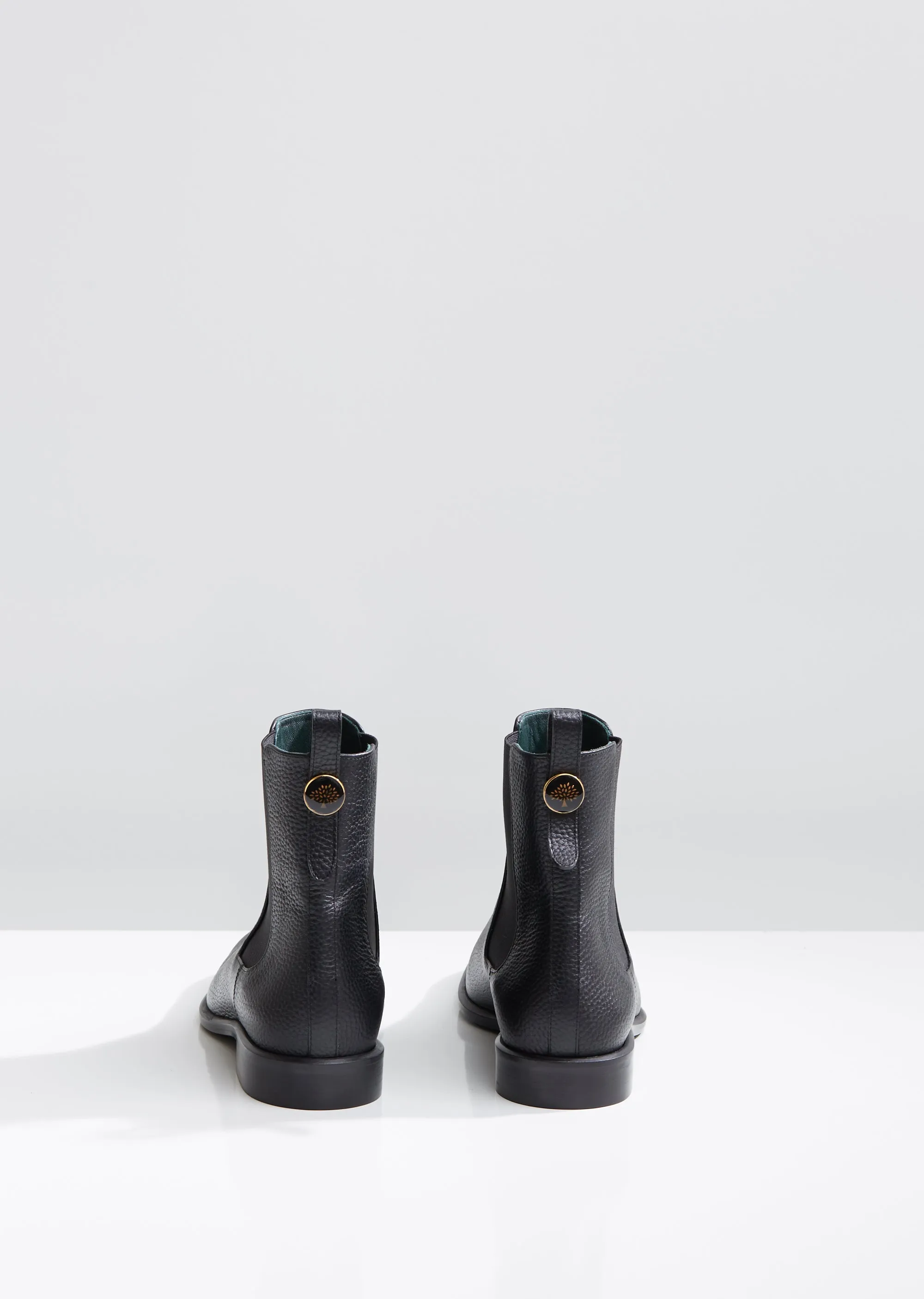 Grained Leather Chelsea Boots