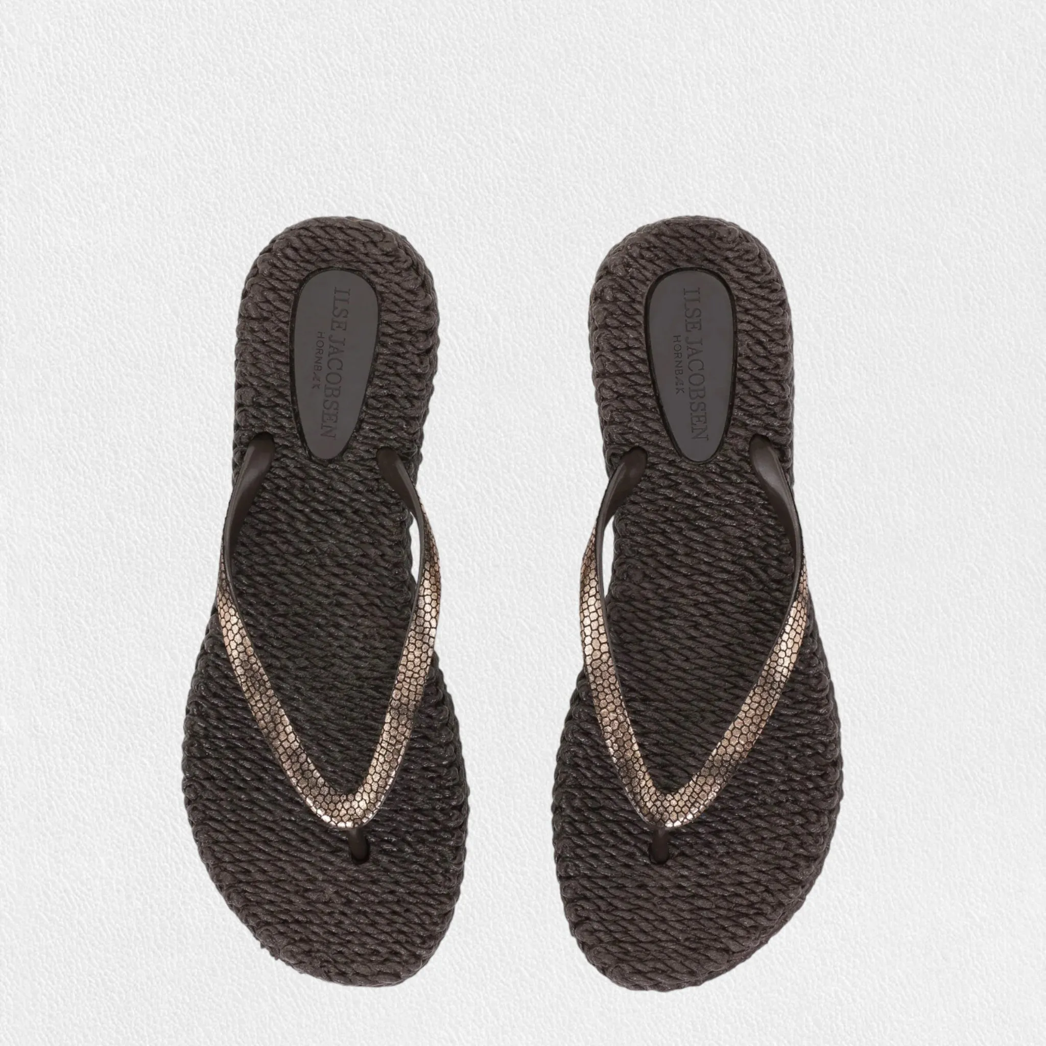 ILSE JACOBSEN - CHEERFUL FLIP FLOPS IN PRUNE SNAKE SKIN